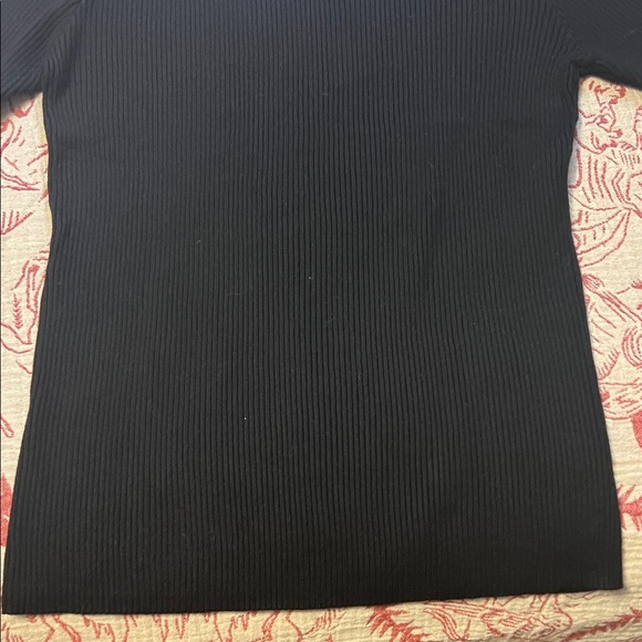 Zesica Elegant Black Ribbed Short Sleeve Sweater size XXL - Picture 5 of 12